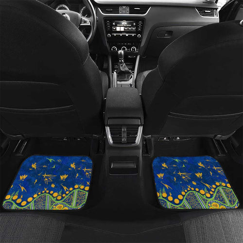 Personalized Parramatta Eels Car Mats Aboriginal Pattern with Graffiti Style Design