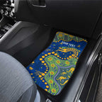 Personalized Parramatta Eels Car Mats Aboriginal Pattern with Graffiti Style Design
