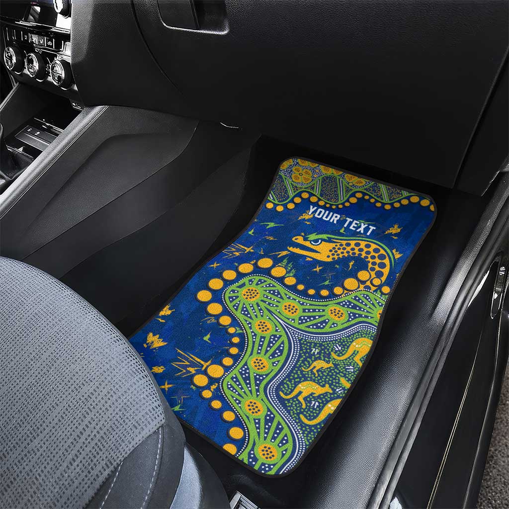 Personalized Parramatta Eels Car Mats Aboriginal Pattern with Graffiti Style Design