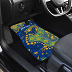 Personalized Parramatta Eels Car Mats Aboriginal Pattern with Graffiti Style Design