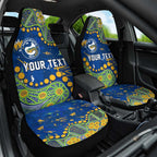 Personalized Parramatta Eels Car Seat Cover Aboriginal Pattern with Graffiti Style Design