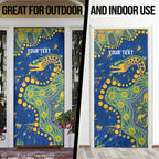 Personalized Parramatta Eels Door Cover Aboriginal Pattern with Graffiti Style Design