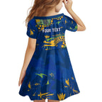 Personalized Parramatta Eels Family Matching Summer Maxi Dress and Hawaiian Shirt Aboriginal Pattern with Graffiti Style Design