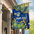 Personalized Parramatta Eels Garden Flag Aboriginal Pattern with Graffiti Style Design