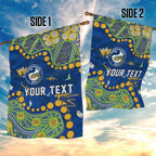 Personalized Parramatta Eels Garden Flag Aboriginal Pattern with Graffiti Style Design