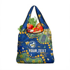 Personalized Parramatta Eels Grocery Bag Aboriginal Pattern with Graffiti Style Design