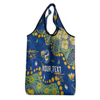 Personalized Parramatta Eels Grocery Bag Aboriginal Pattern with Graffiti Style Design