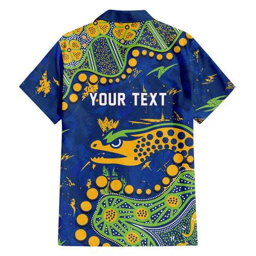 Personalized Parramatta Eels Hawaiian Shirt Aboriginal Pattern with Graffiti Style Design