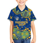 Personalized Parramatta Eels Hawaiian Shirt Aboriginal Pattern with Graffiti Style Design