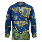 Personalized Parramatta Eels Hockey Jersey Aboriginal Pattern with Graffiti Style Design