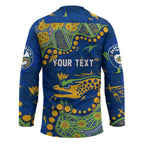 Personalized Parramatta Eels Hockey Jersey Aboriginal Pattern with Graffiti Style Design