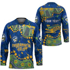 Personalized Parramatta Eels Hockey Jersey Aboriginal Pattern with Graffiti Style Design