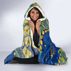 Personalized Parramatta Eels Hooded Blanket Aboriginal Pattern with Graffiti Style Design