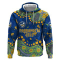 Personalized Parramatta Eels Hoodie Aboriginal Pattern with Graffiti Style Design