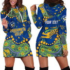 Personalized Parramatta Eels Hoodie Dress Aboriginal Pattern with Graffiti Style Design