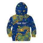 Personalized Parramatta Eels Kid Hoodie Aboriginal Pattern with Graffiti Style Design