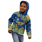 Personalized Parramatta Eels Kid Hoodie Aboriginal Pattern with Graffiti Style Design