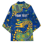 Personalized Parramatta Eels Kimono Aboriginal Pattern with Graffiti Style Design