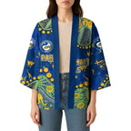 Personalized Parramatta Eels Kimono Aboriginal Pattern with Graffiti Style Design