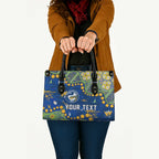 Personalized Parramatta Eels Leather Bag Aboriginal Pattern with Graffiti Style Design