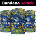 Personalized Parramatta Eels Neck Gaiter Aboriginal Pattern with Graffiti Style Design