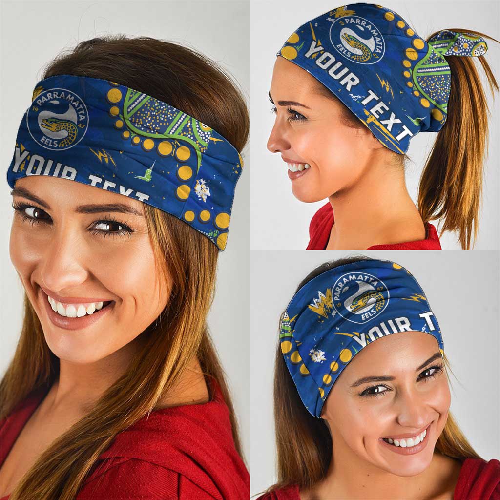 Personalized Parramatta Eels Neck Gaiter Aboriginal Pattern with Graffiti Style Design
