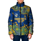 Personalized Parramatta Eels Padded Jacket Aboriginal Pattern with Graffiti Style Design
