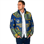 Personalized Parramatta Eels Padded Jacket Aboriginal Pattern with Graffiti Style Design