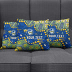 Personalized Parramatta Eels Pillow Cover Aboriginal Pattern with Graffiti Style Design