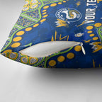 Personalized Parramatta Eels Pillow Cover Aboriginal Pattern with Graffiti Style Design