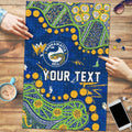 Personalized Parramatta Eels Puzzle Aboriginal Pattern with Graffiti Style Design