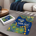 Personalized Parramatta Eels Puzzle Aboriginal Pattern with Graffiti Style Design