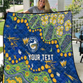 Personalized Parramatta Eels Quilt Aboriginal Pattern with Graffiti Style Design
