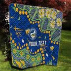 Personalized Parramatta Eels Quilt Aboriginal Pattern with Graffiti Style Design