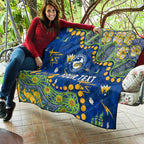 Personalized Parramatta Eels Quilt Aboriginal Pattern with Graffiti Style Design