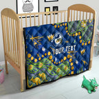 Personalized Parramatta Eels Quilt Aboriginal Pattern with Graffiti Style Design