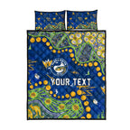 Personalized Parramatta Eels Quilt Bed Set Aboriginal Pattern with Graffiti Style Design