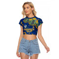 Personalized Parramatta Eels Raglan Cropped T Shirt Aboriginal Pattern with Graffiti Style Design