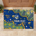 Personalized Parramatta Eels Rubber Doormat Aboriginal Pattern with Graffiti Style Design