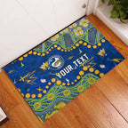 Personalized Parramatta Eels Rubber Doormat Aboriginal Pattern with Graffiti Style Design