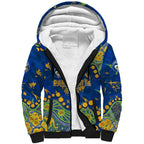 Personalized Parramatta Eels Sherpa Hoodie Aboriginal Pattern with Graffiti Style Design