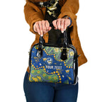 Personalized Parramatta Eels Shoulder Handbag Aboriginal Pattern with Graffiti Style Design