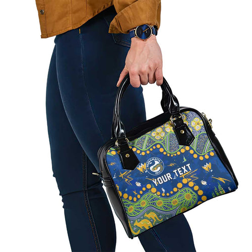 Personalized Parramatta Eels Shoulder Handbag Aboriginal Pattern with Graffiti Style Design
