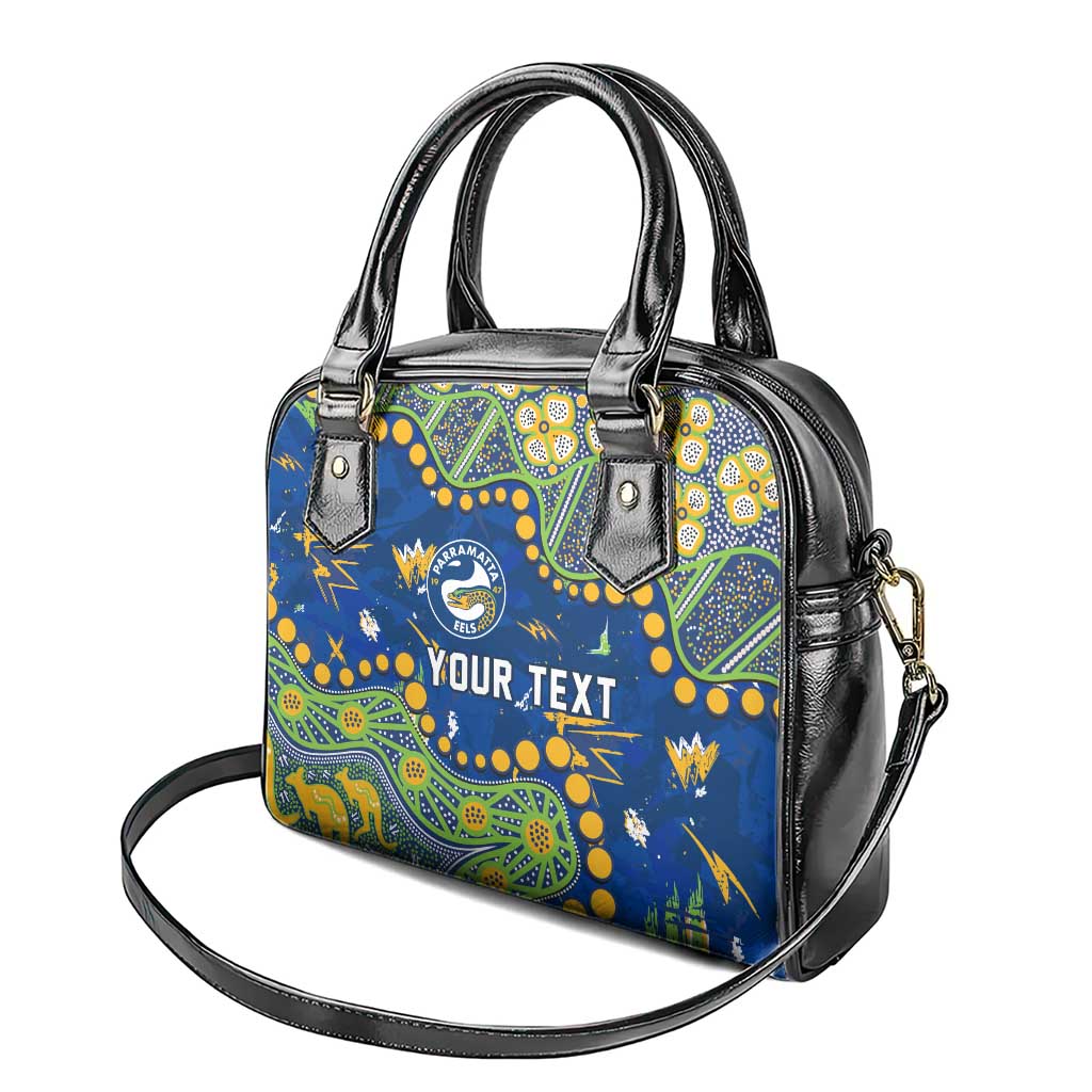 Personalized Parramatta Eels Shoulder Handbag Aboriginal Pattern with Graffiti Style Design
