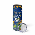 Personalized Parramatta Eels Skinny Tumbler Aboriginal Pattern with Graffiti Style Design