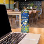 Personalized Parramatta Eels Skinny Tumbler Aboriginal Pattern with Graffiti Style Design