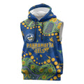 Personalized Parramatta Eels Sleeveless Hoodie Aboriginal Pattern with Graffiti Style Design