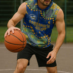Personalized Parramatta Eels Sleeveless Hoodie Aboriginal Pattern with Graffiti Style Design