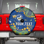 Personalized Parramatta Eels Spare Tire Cover Aboriginal Pattern with Graffiti Style Design