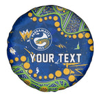 Personalized Parramatta Eels Spare Tire Cover Aboriginal Pattern with Graffiti Style Design